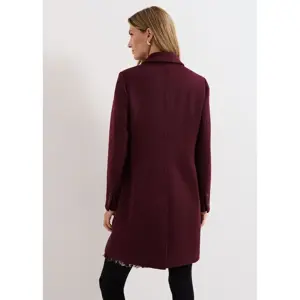 Phase Eight Lydia Burgundy Wool Coat 